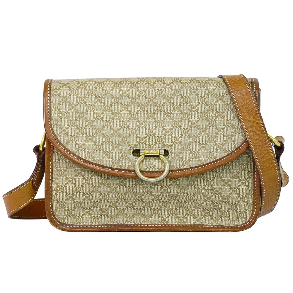 Celine Vintage Macadam Canvas and Leather